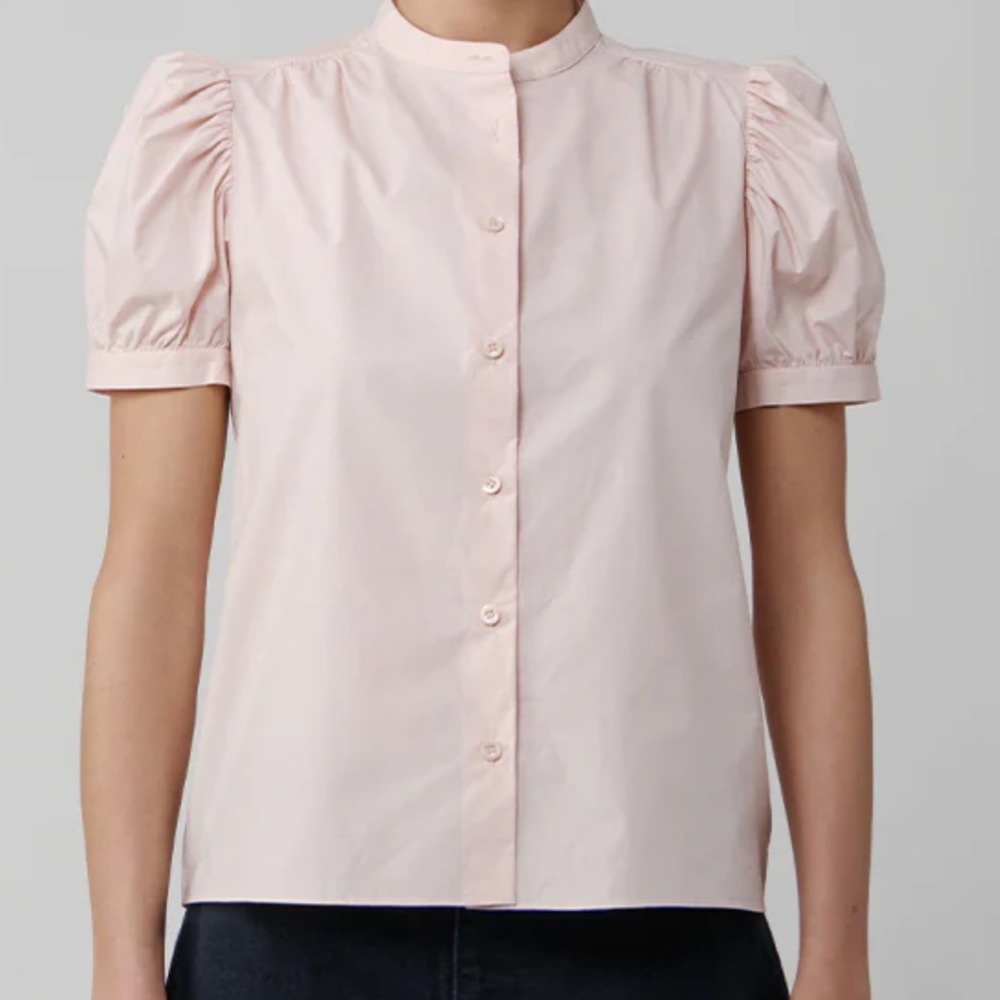 BNWT FRAME The Gathered Top Puff Sleeve